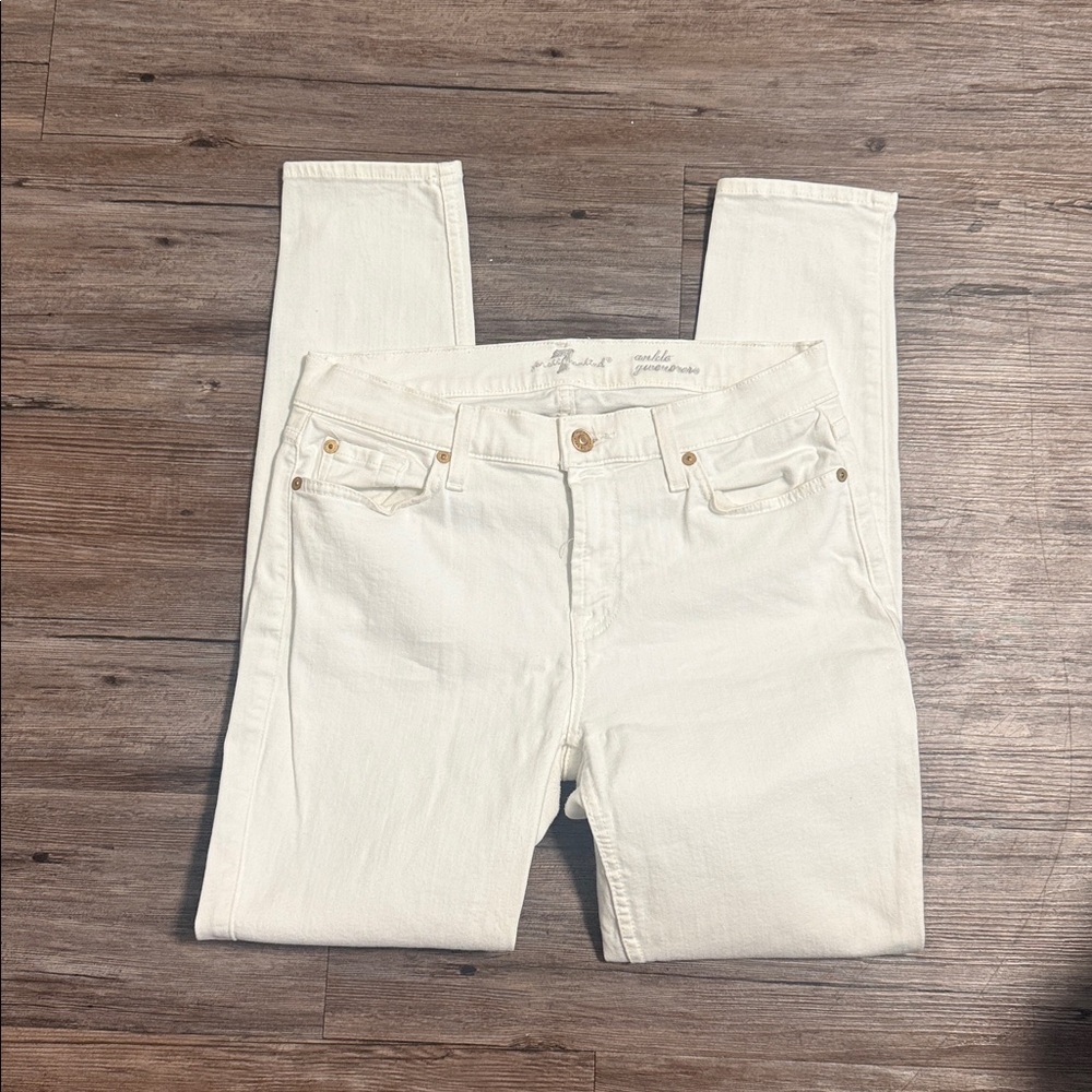 7 for all mankind White Denim Jeans